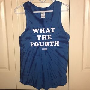 PINK “What the Fourth” tank top - Worn only ONCE!